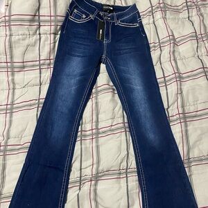 boot cut y2k stretch jeans #westerncore